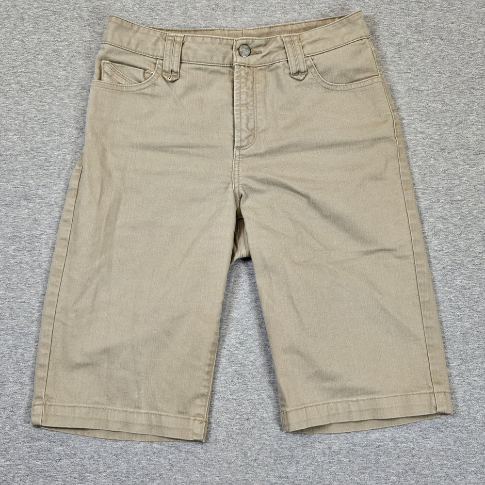 NYDJ Not Your Daughters Jeans Khaki Bermuda Shorts Size 6 Lift Tuck 55077 Tan